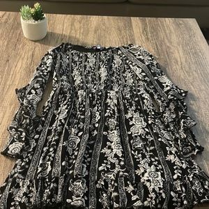 Truly me by Sara Sara girls black and white floral dress